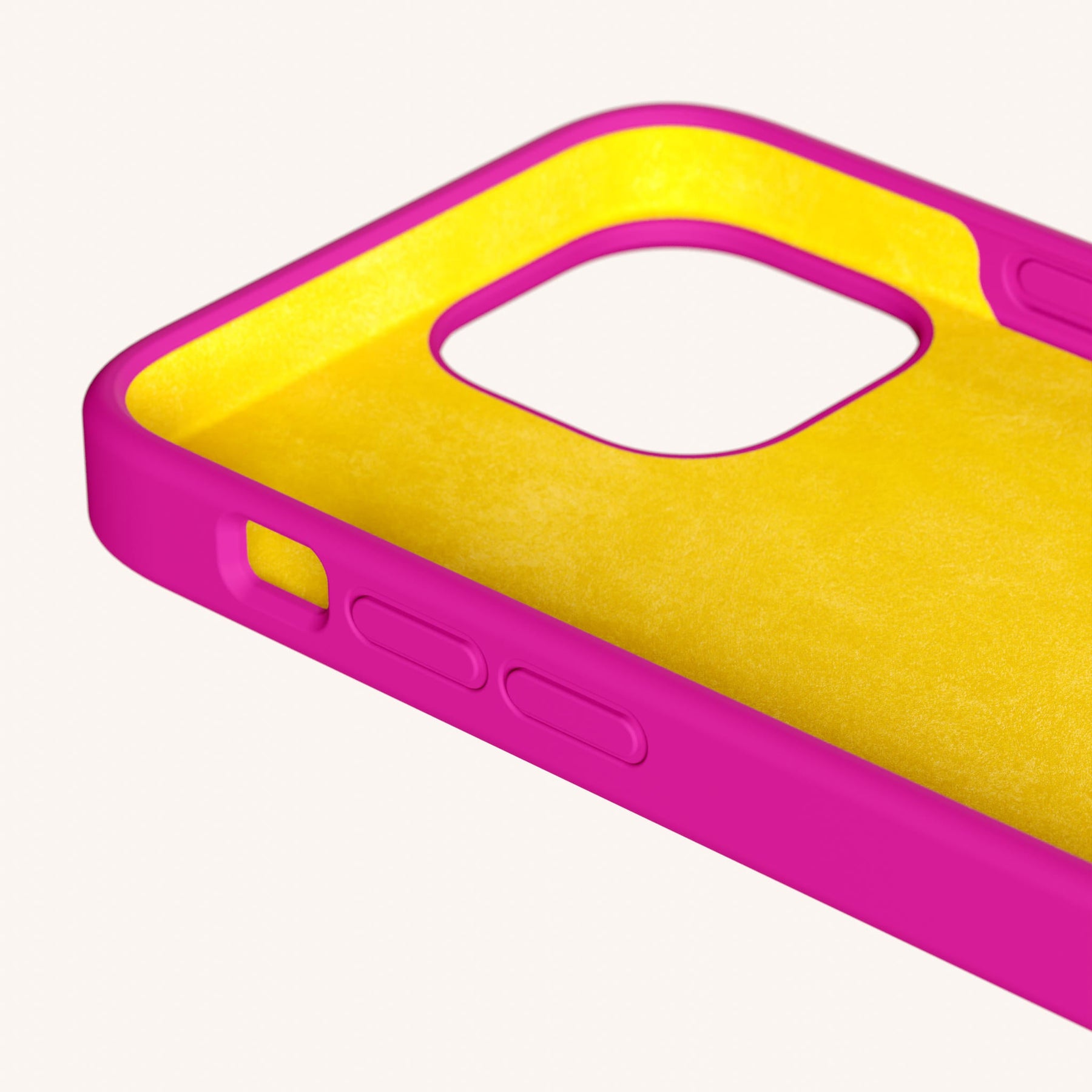Handykette mit Karabinerband in Power Pink