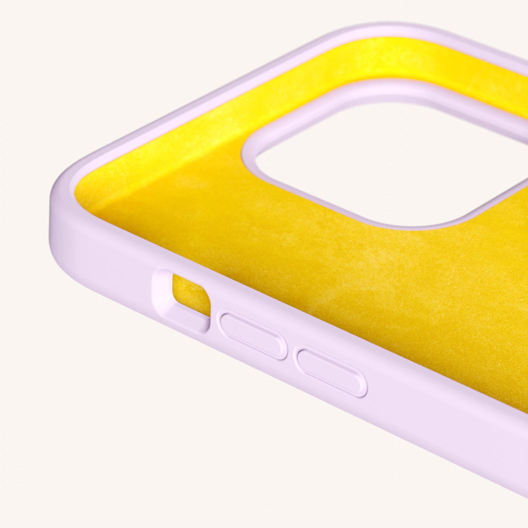 Phone Necklace with Carabiner Rope in Lilac + Orange Camouflage