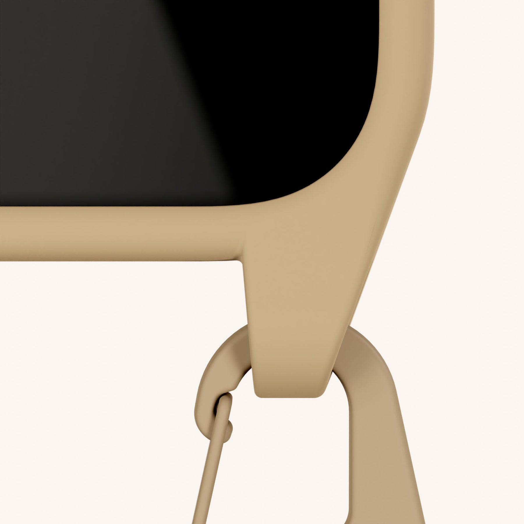 Handykette mit Karabinerband in Beige