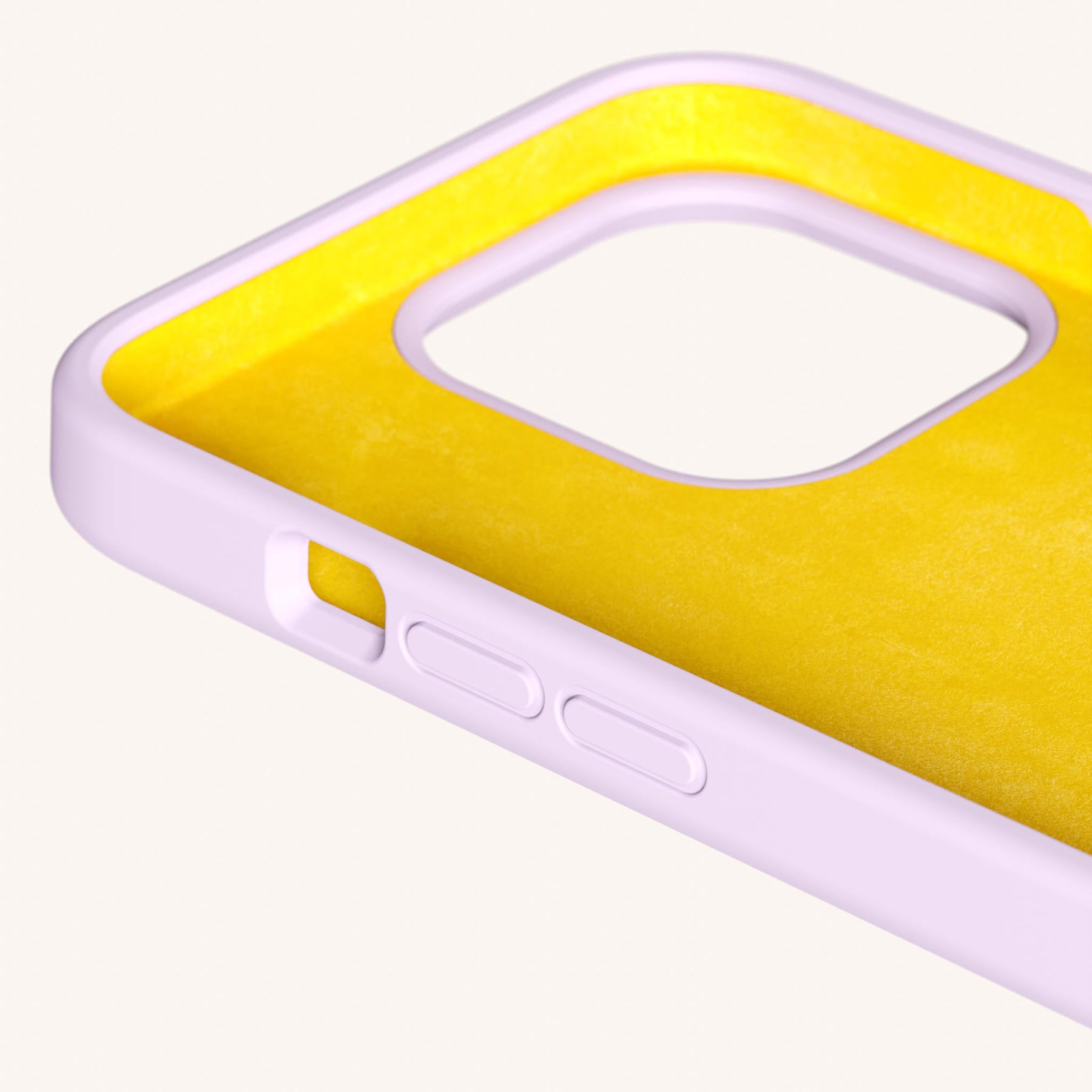 Phone Necklace with Carabiner Rope in Lilac + Orange Camouflage