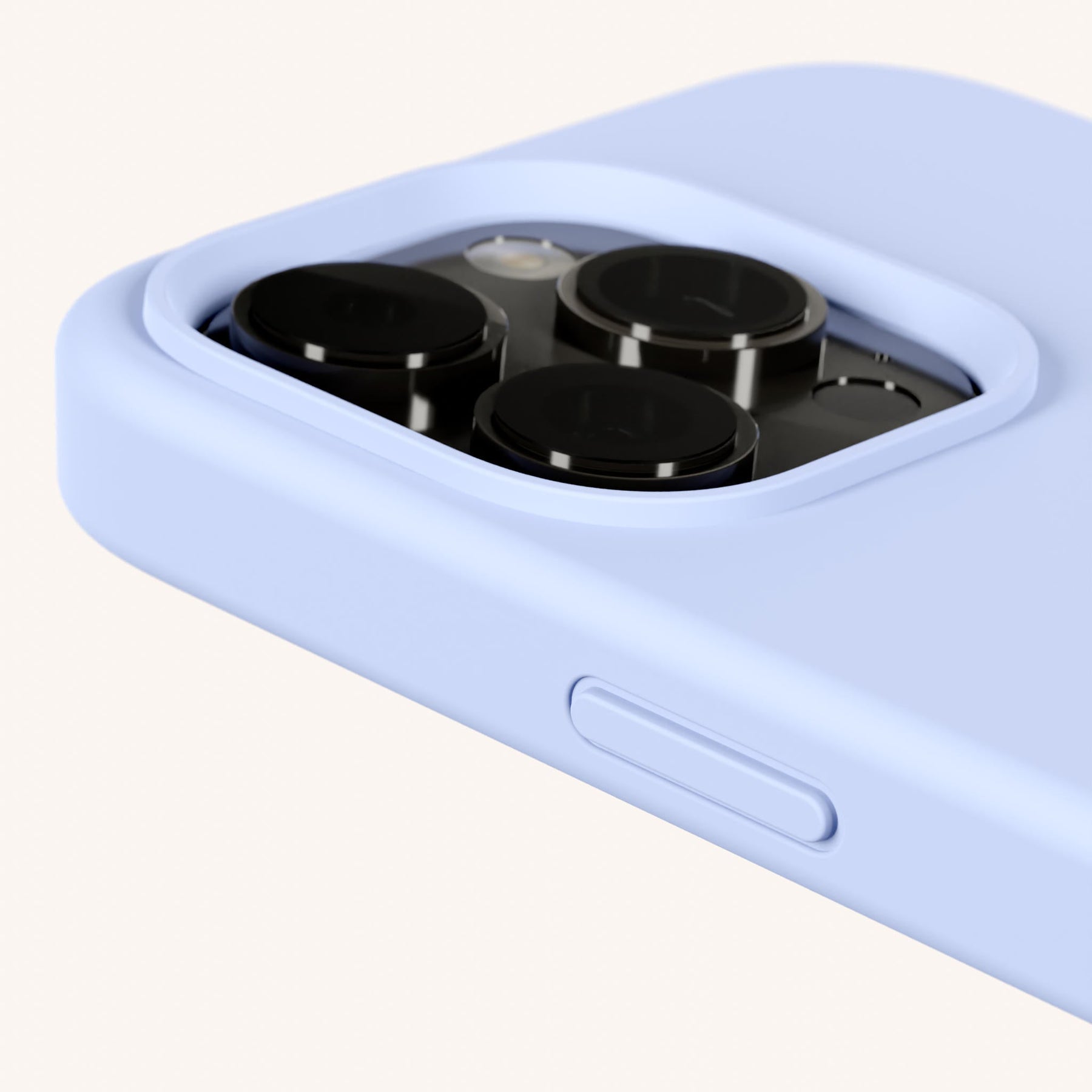 Phone Necklace with Carabiner Rope in Baby Blue