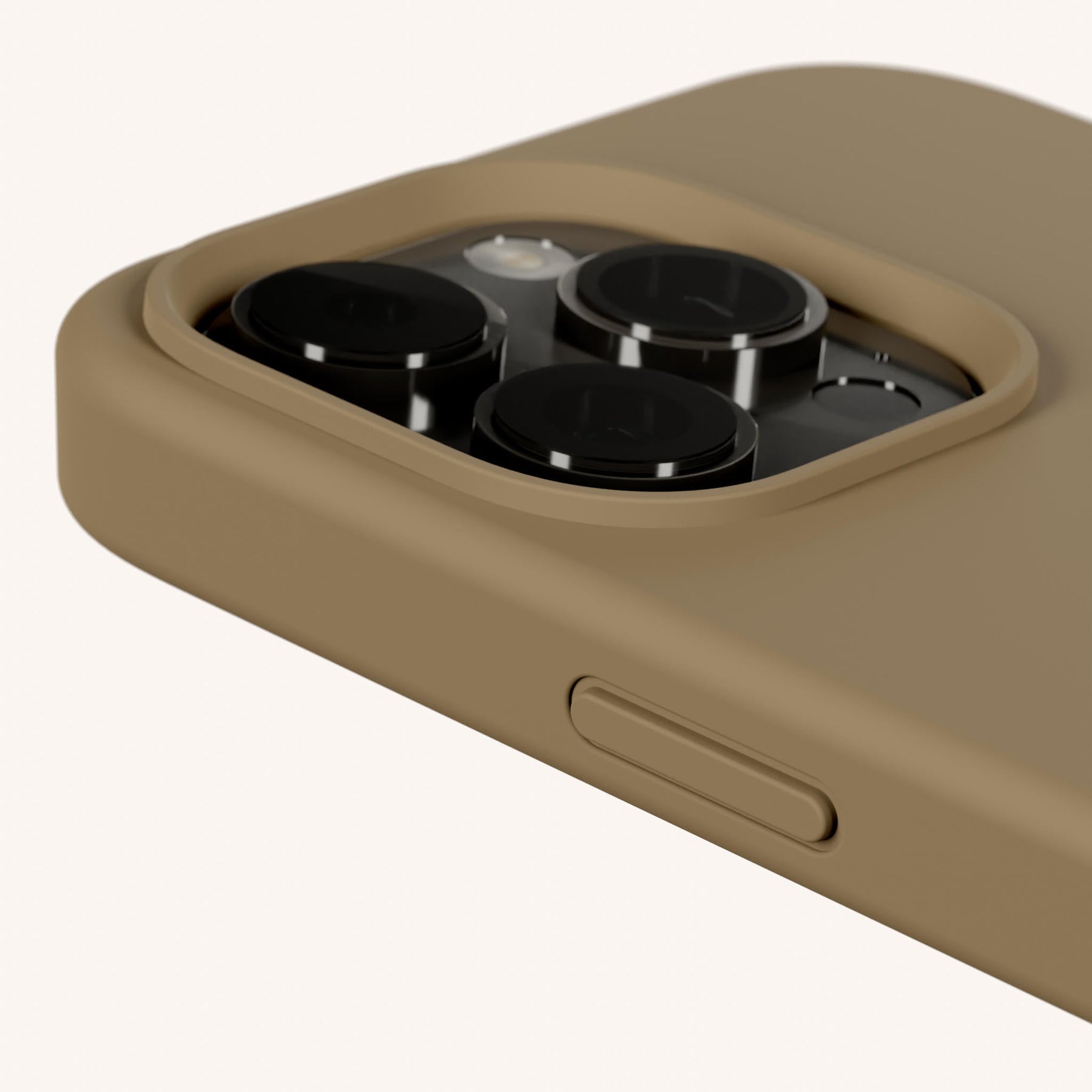 Handykette mit Karabinerband in Taupe