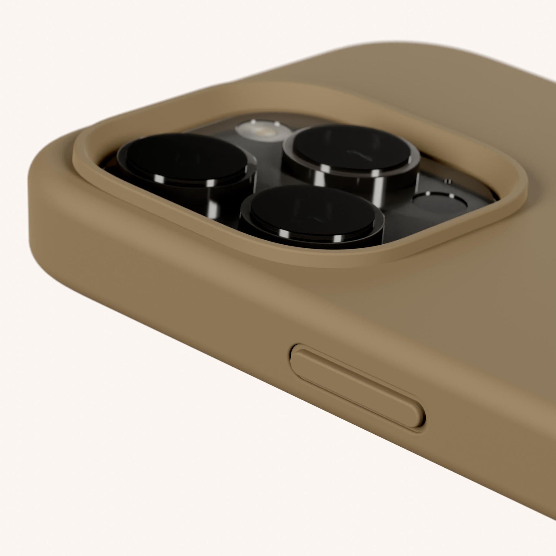Handykette mit Karabinerband in Taupe