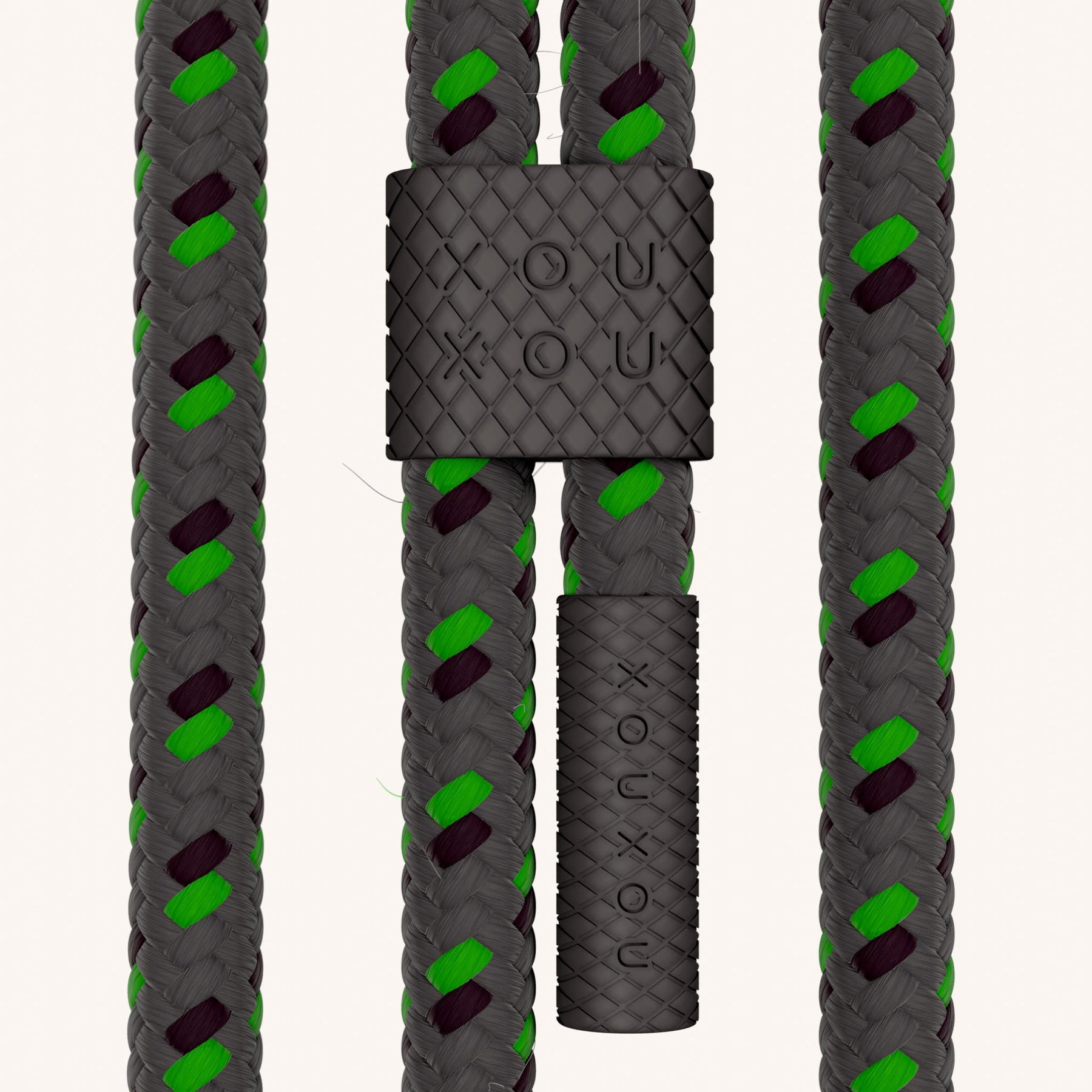 Handykette mit Karabinerband in Grau transparent