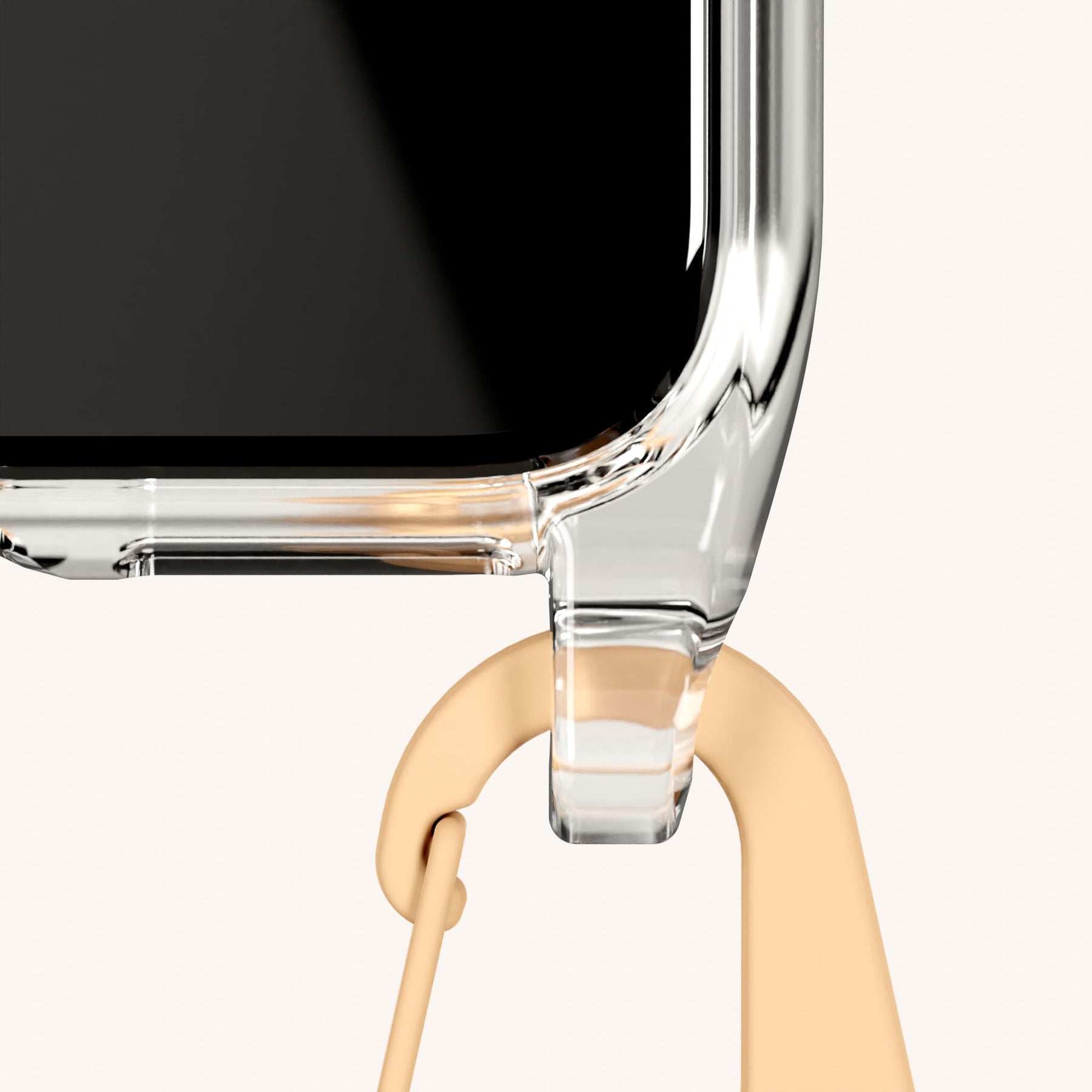 Handykette mit Karabinerband in Transparent + Palm Springs
