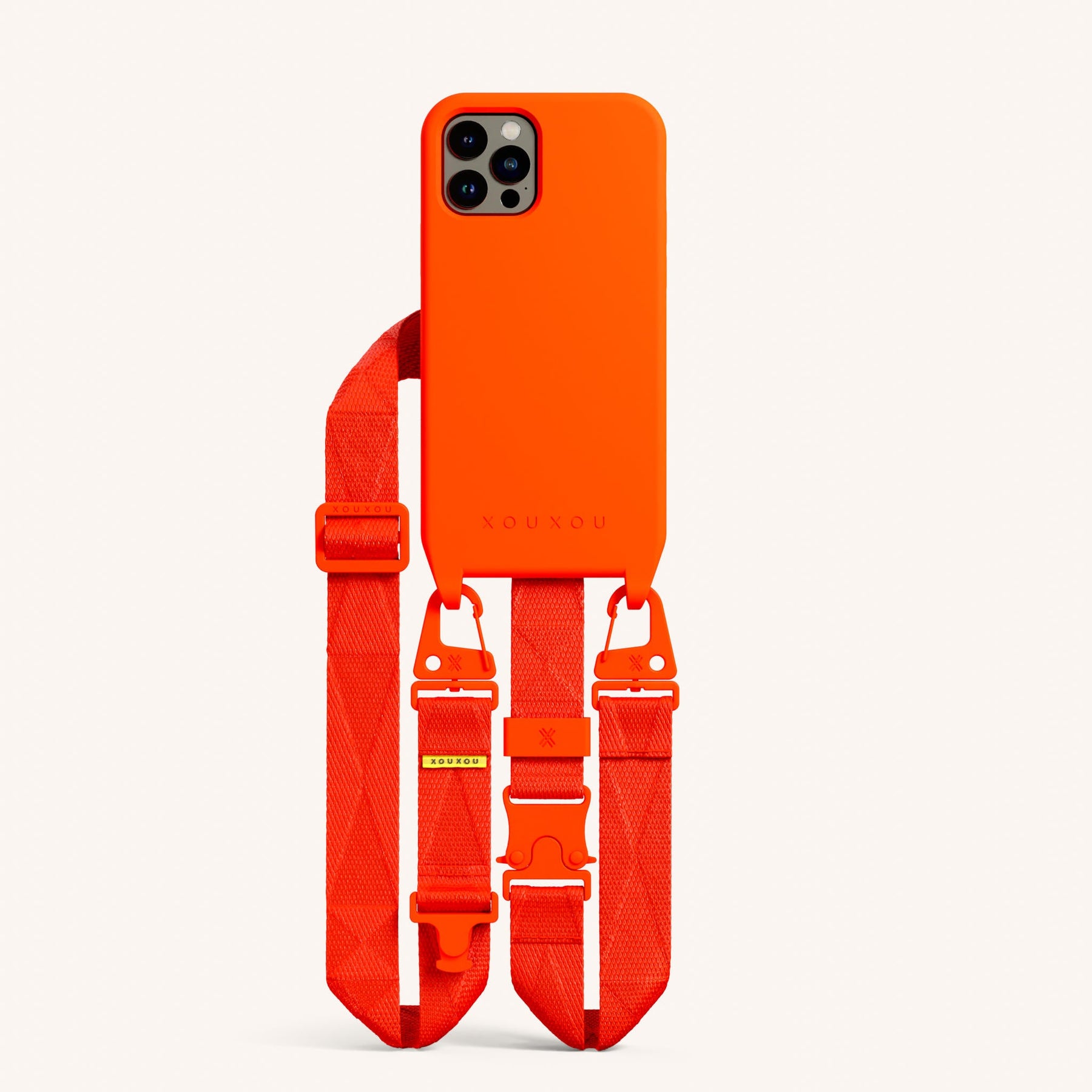 Handykette mit Gurt in Neon Orange