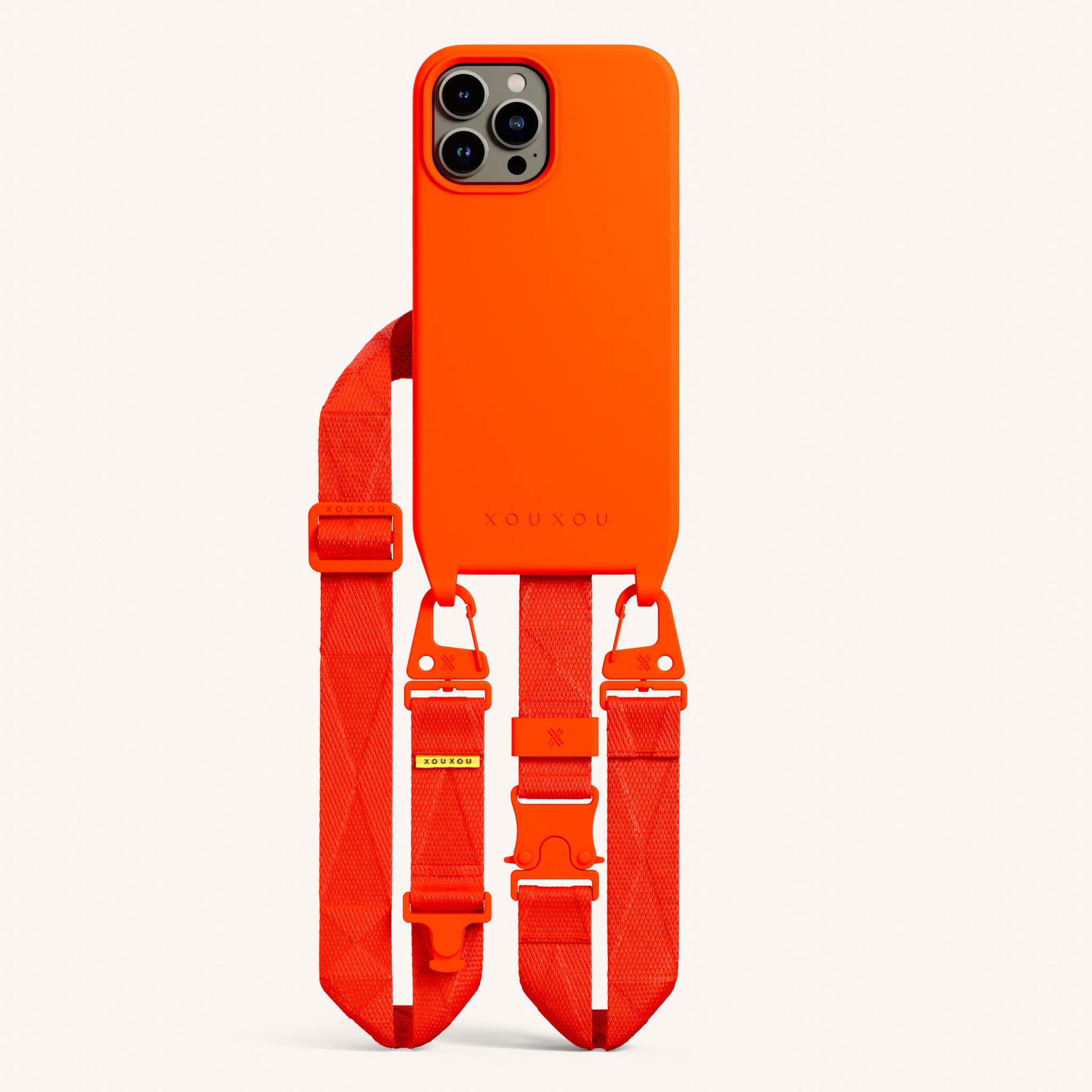 Handykette mit Gurt in Neon Orange