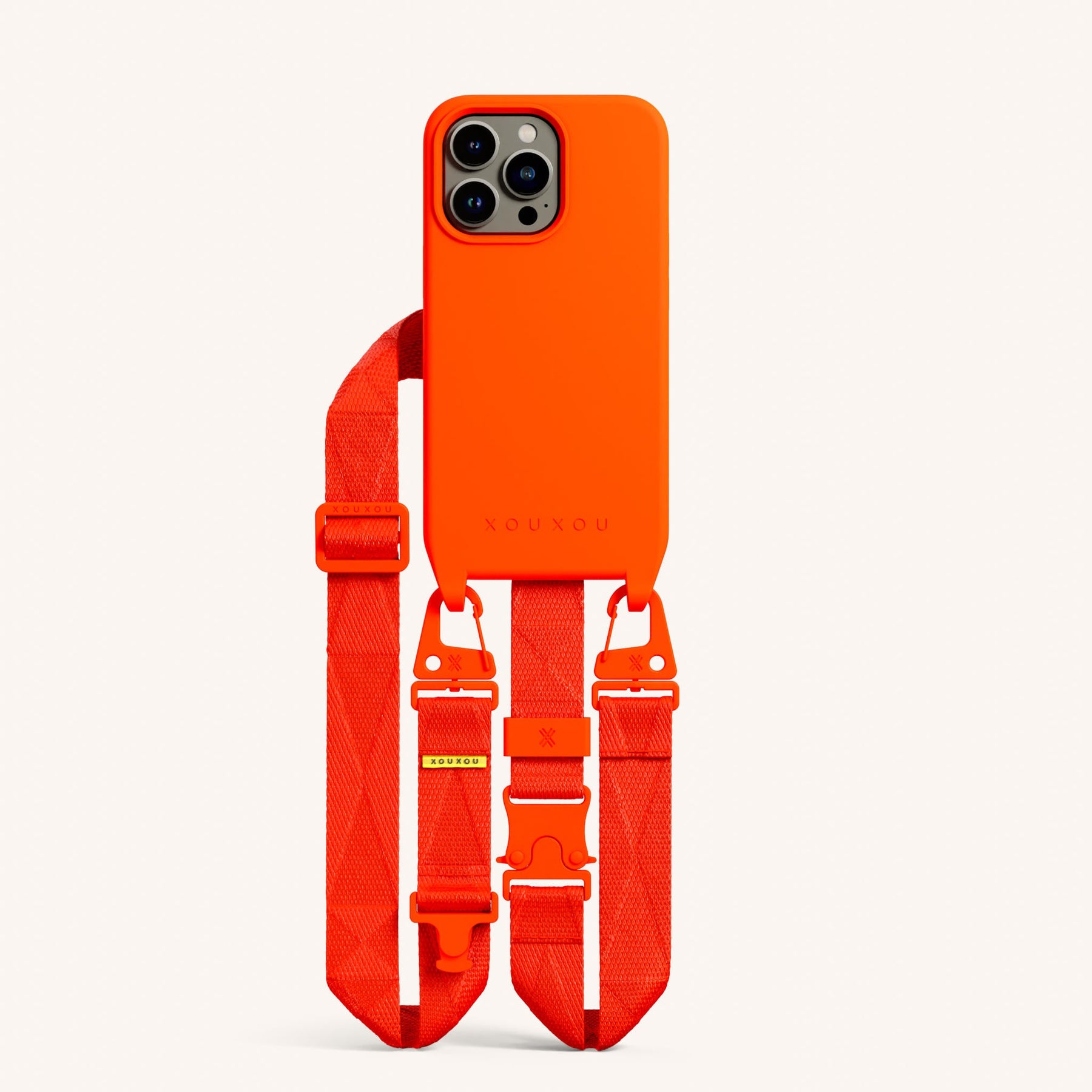 Handykette mit Gurt in Neon Orange