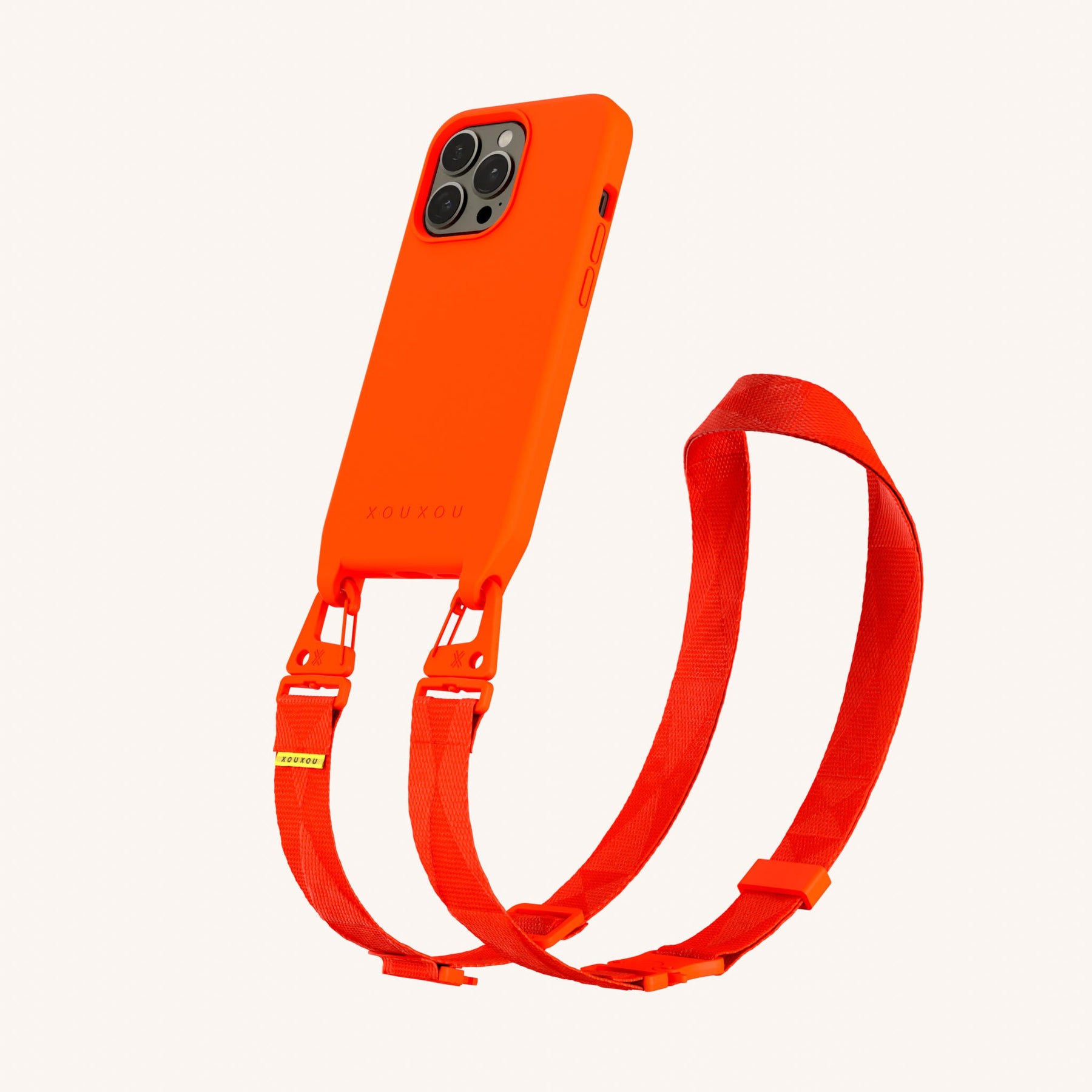 Handykette mit Gurt in Neon Orange