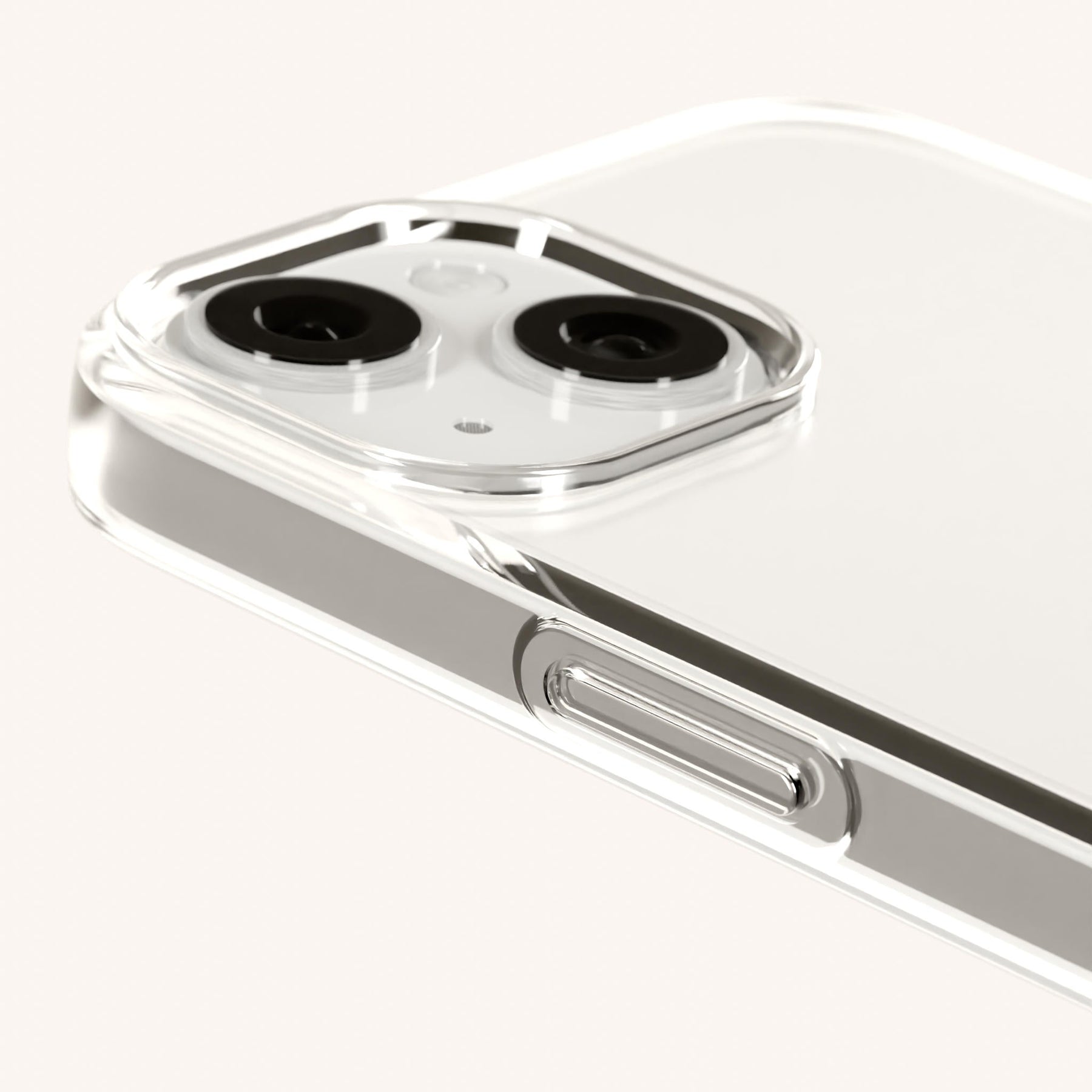 Handykette mit Gurt in Transparent + Rostrot