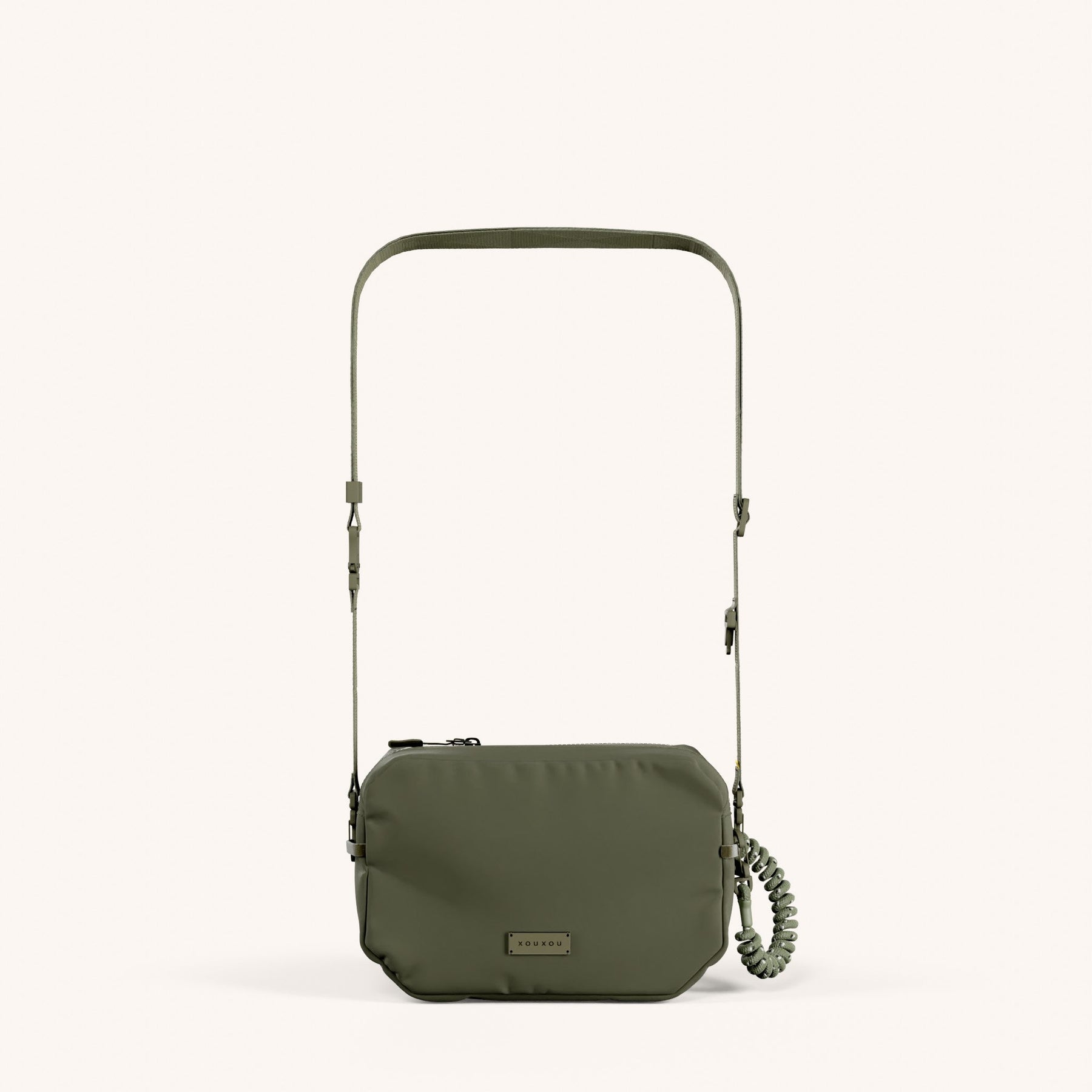 Crossbody Bag with Lanyard in Moss Total View | XOUXOU