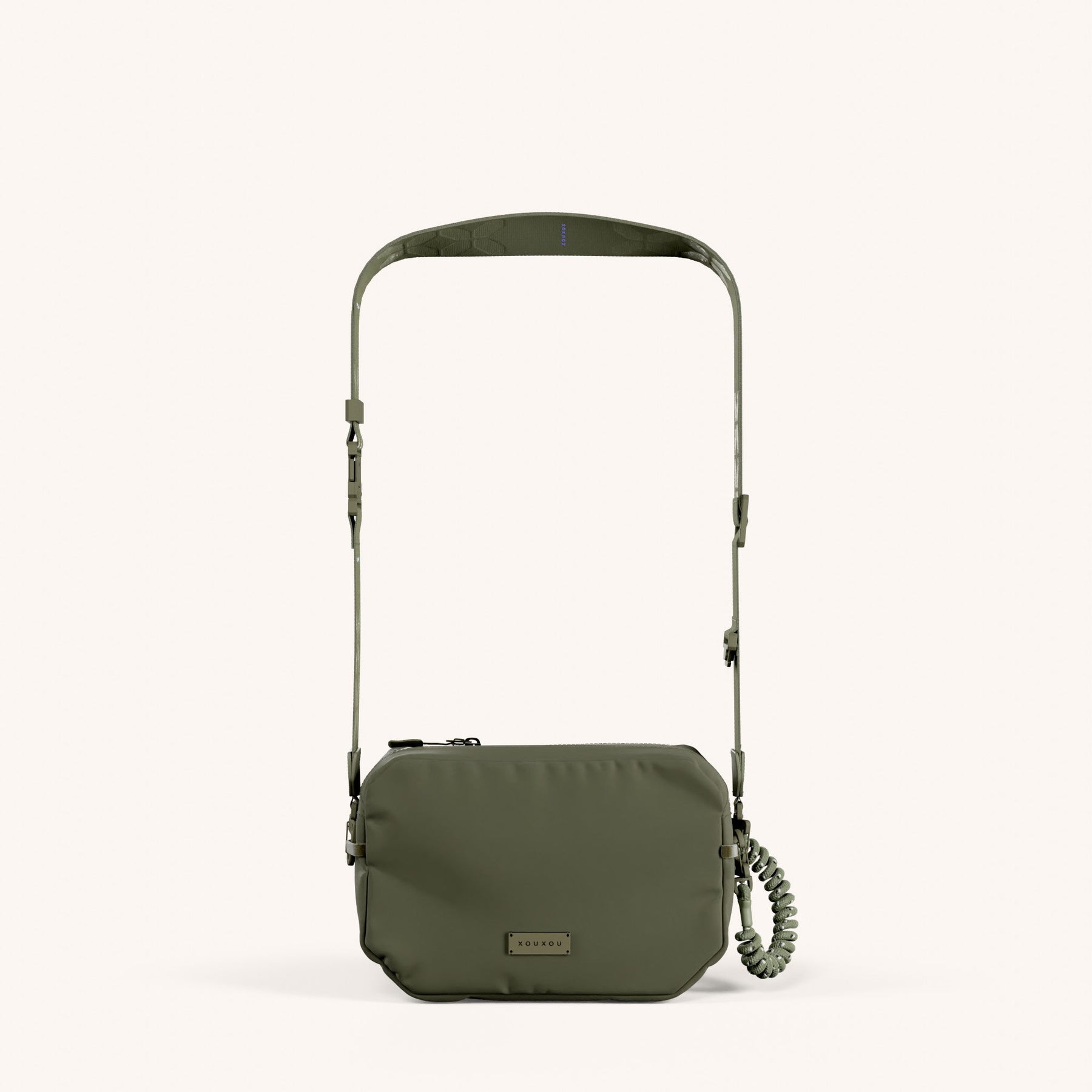 Crossbody Bag with Ultrawide Lanyard in Moss Total View | XOUXOU