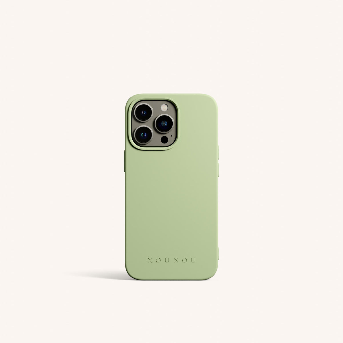 Phone Case for iPhone 13 Pro without MagSafe in Light Olive Total View | XOUXOU #phone model_iphone 13 pro