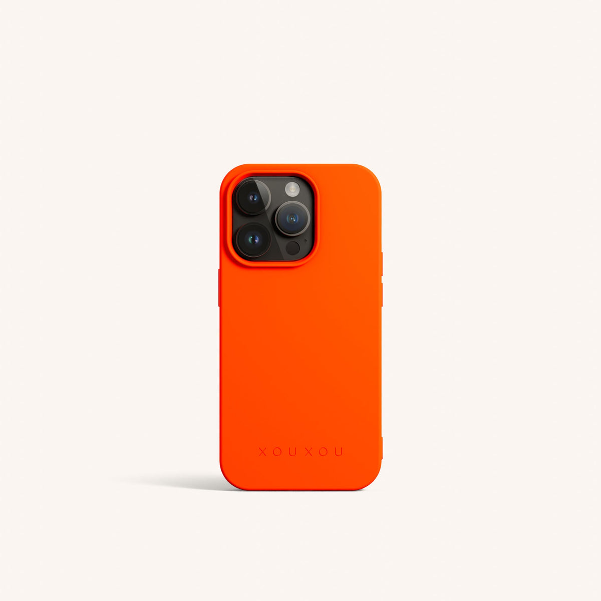 Phone Case for iPhone 14 Pro without MagSafe in Neon Orange Total View | XOUXOU #phone model_iphone 14 pro