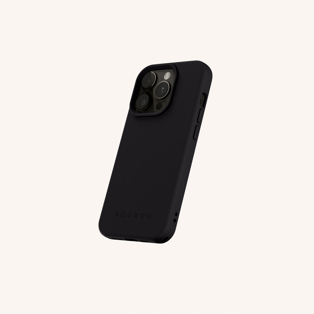 Phone Case for iPhone 15 Pro with MagSafe in Black Perspective View | XOUXOU #phone model_iphone 15 pro