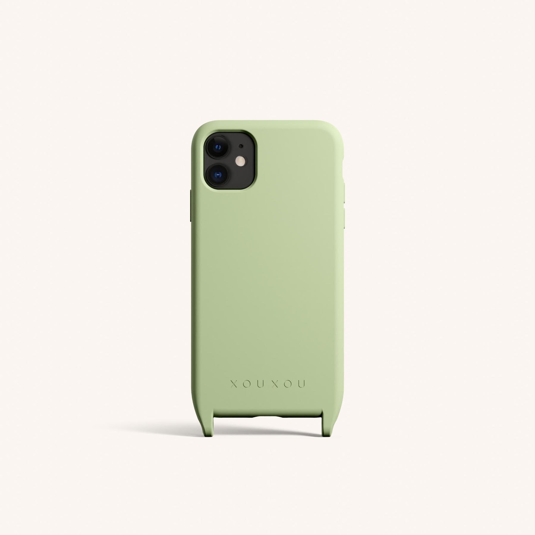 Phone Case with Eyelets in Light Olive