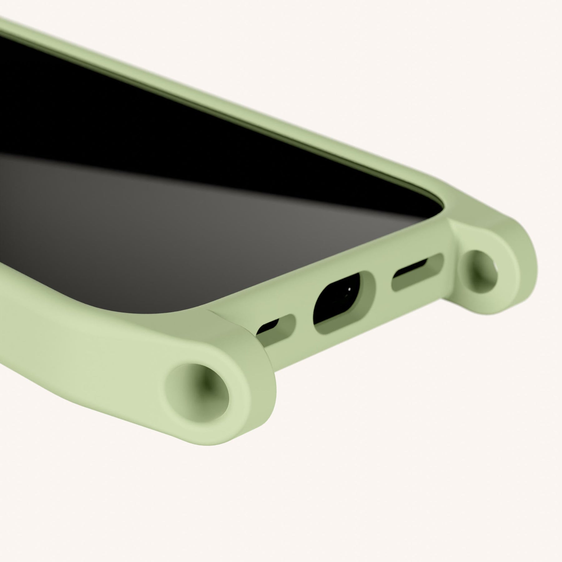 Phone Case with Eyelets in Light Olive