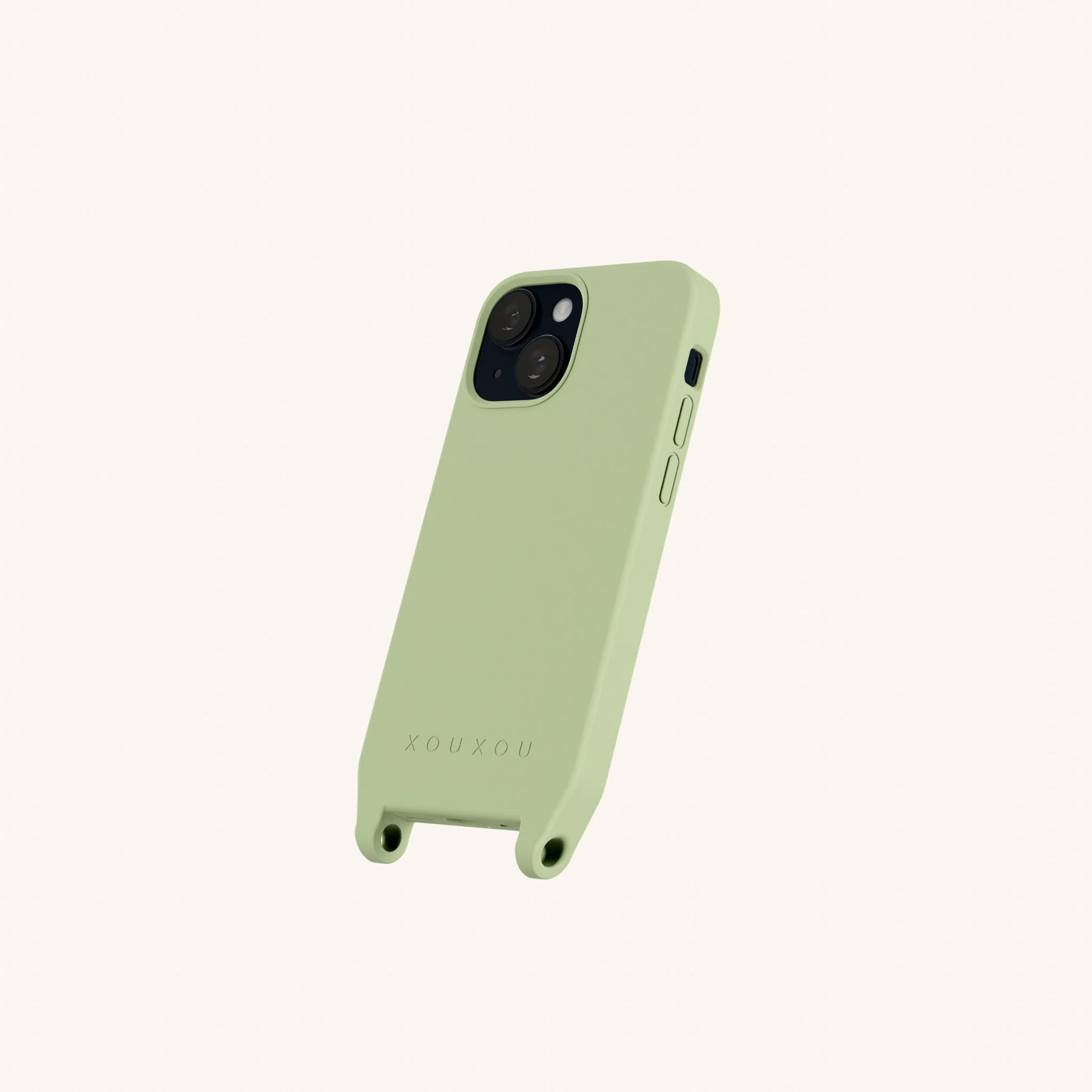 Phone Case with Eyelets in Light Olive