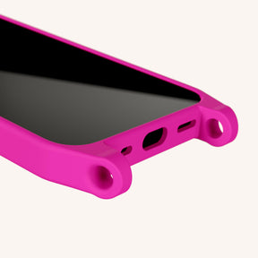 Phone Case with Eyelets in Power Pink