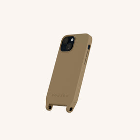 Phone Case with Eyelets in Taupe