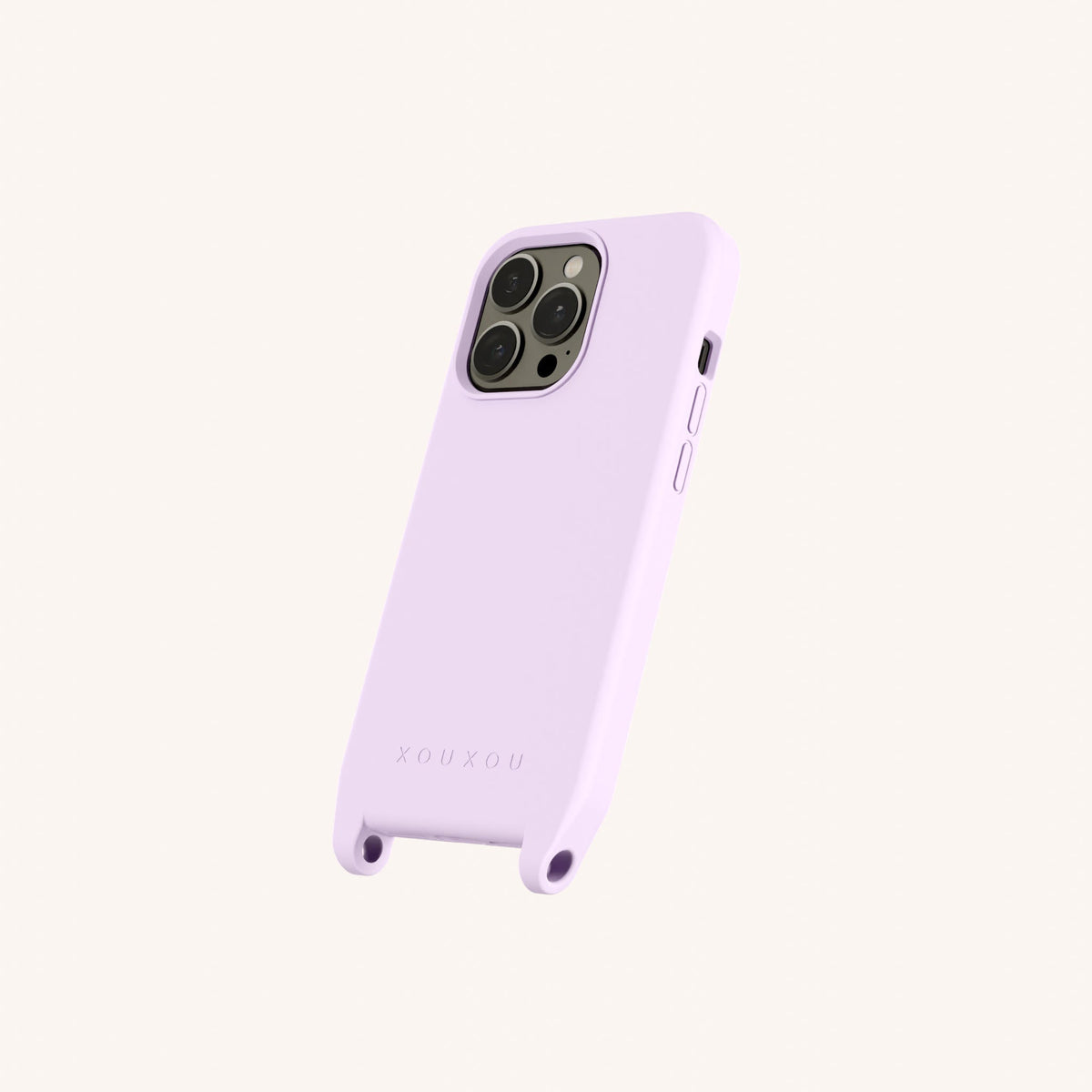 Phone Case with Eyelets for iPhone 13 Pro with MagSafe in Lilac Perspective View | XOUXOU #phone model_iphone 13 pro