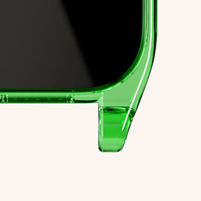 Handyhülle mit Ösen in Neon Grün transparent