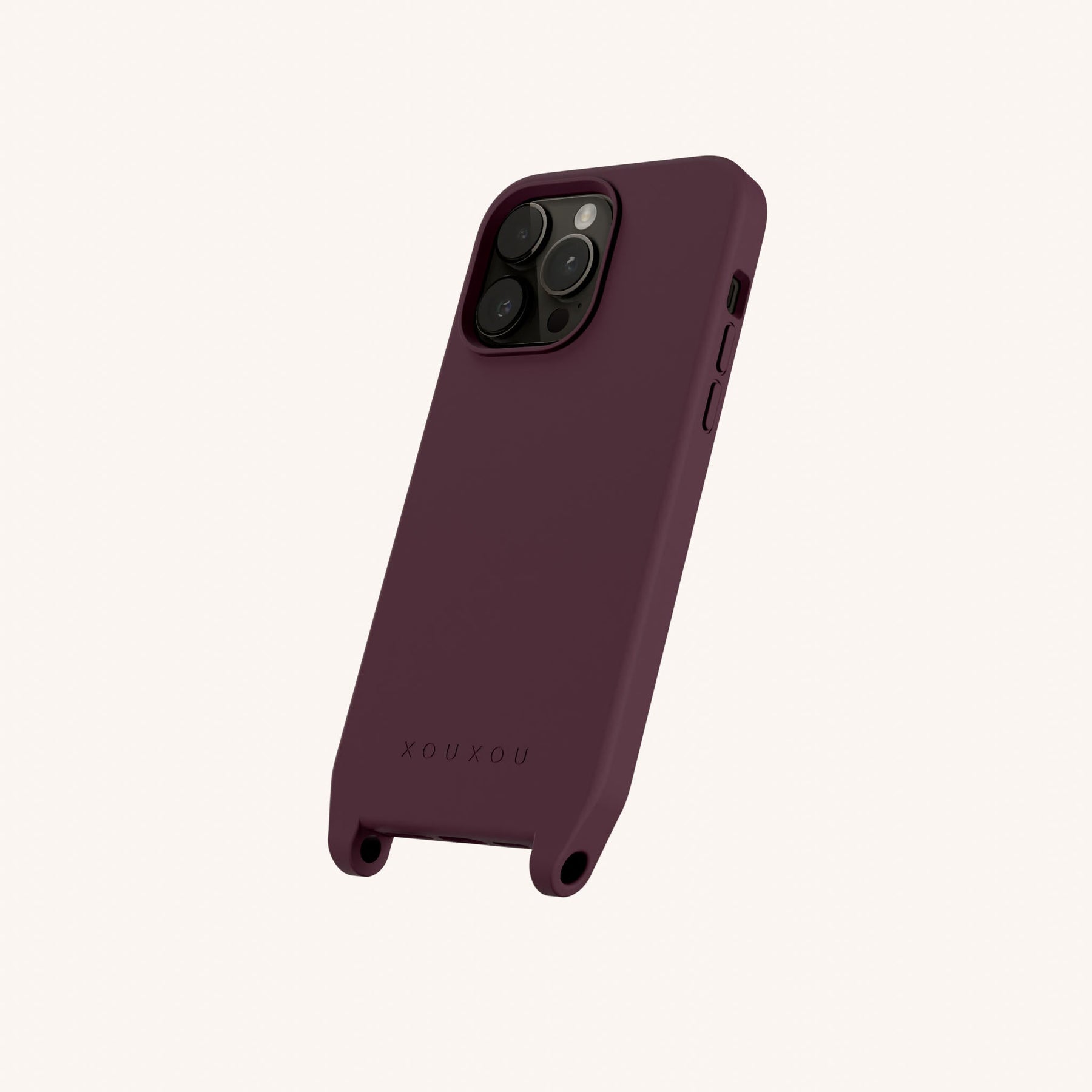 Phone Case with Eyelets in Burgundy