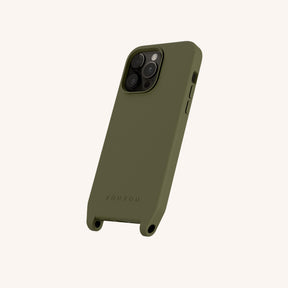 Phone Case with Eyelets in Moss