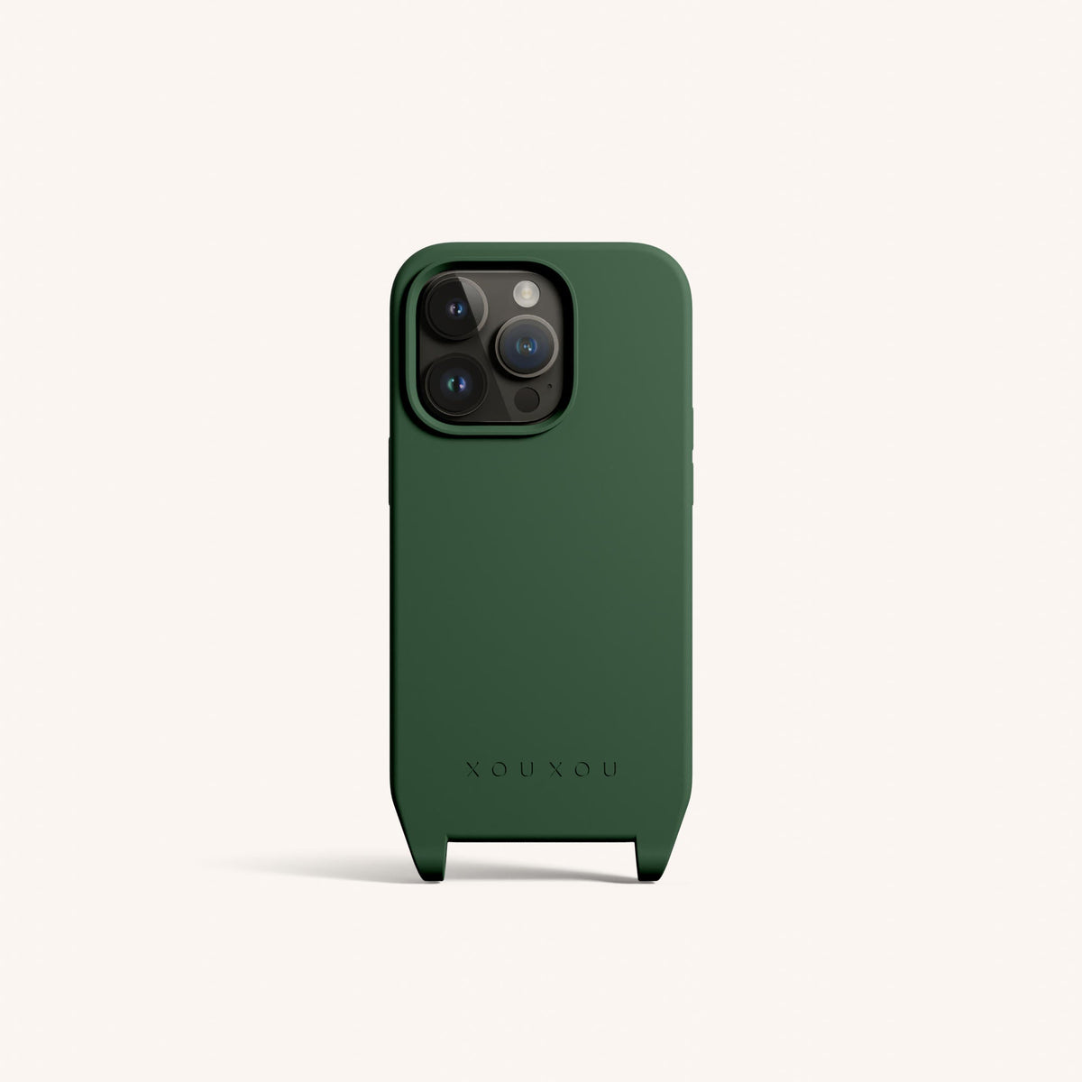 Phone Case with Eyelets for iPhone 14 Pro with MagSafe in Sage Total View | XOUXOU #phone model_iphone 14 pro