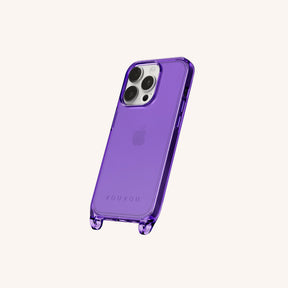 Phone Case with Eyelets in Purple Clear