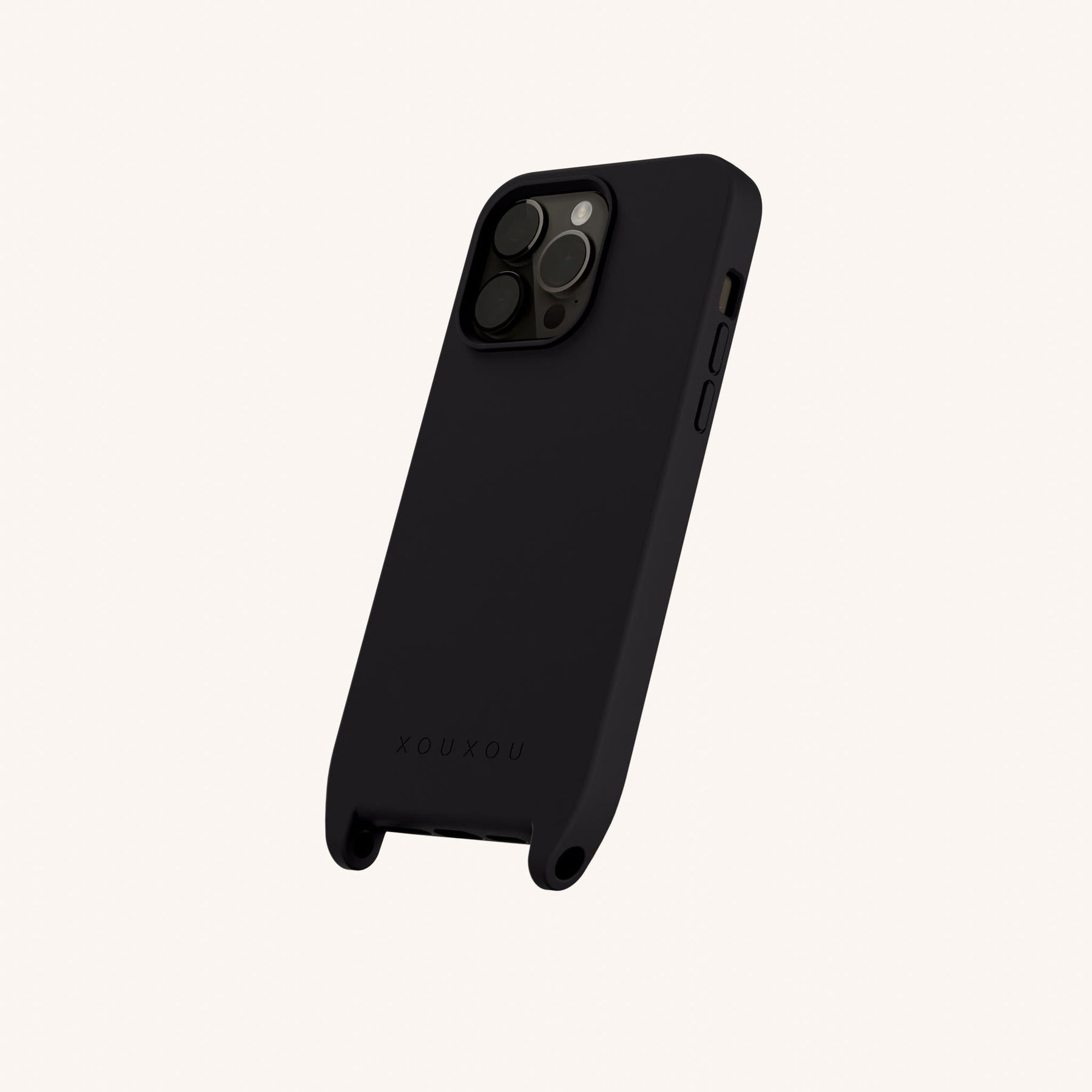 Phone Case with Eyelets in Black