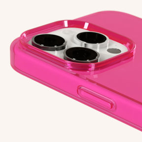 Phone Case with Eyelets in Cyber Pink Clear