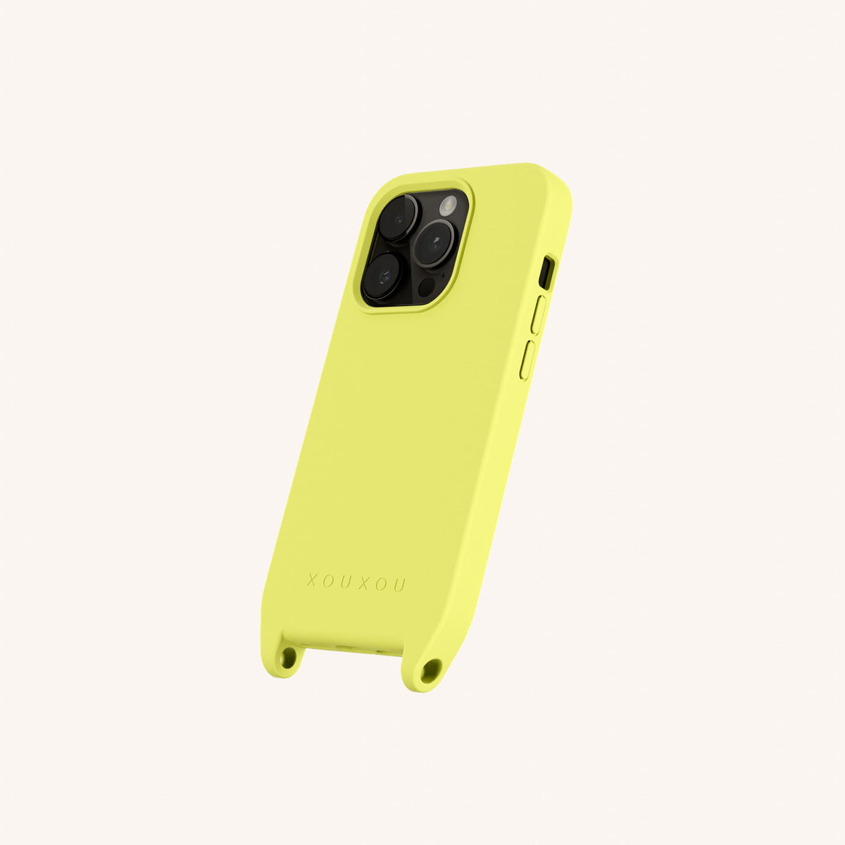 Phone Case with Eyelets for iPhone 15 Pro with MagSafe in Limoncello | XOUXOU #phone model_iphone 15 pro