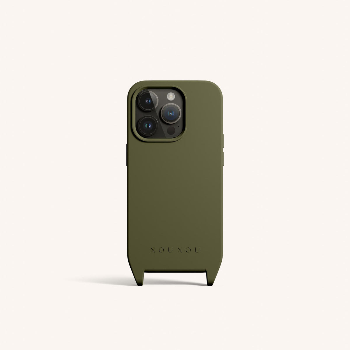 Phone Case with Eyelets for iPhone 15 Pro with MagSafe in Moss Total View | XOUXOU #phone model_iphone 15 pro