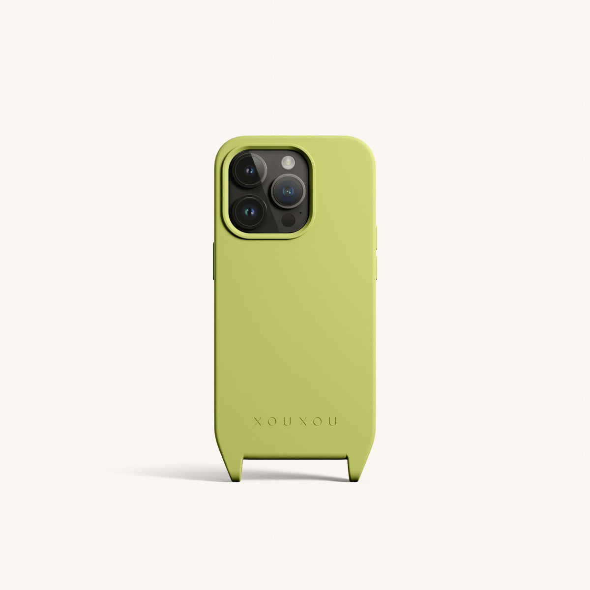 Phone Case with Eyelets for iPhone 15 Pro without MagSafe in Pistachio Total View | XOUXOU #phone model_iphone 15 pro