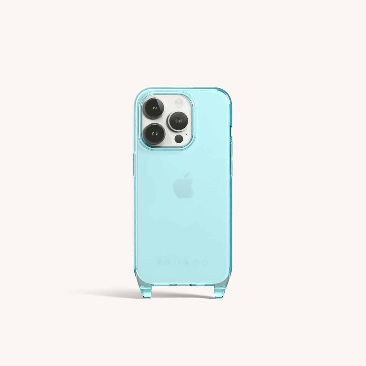 Phone Case with Eyelets for iPhone 15 Pro without MagSafe in Pool Clear Total View | XOUXOU #phone model_iphone 15 pro