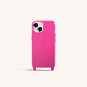 Phone Case with Eyelets in Cyber Pink Clear