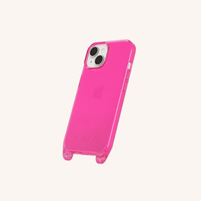 Phone Case with Eyelets in Cyber Pink Clear