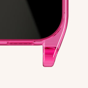Phone Case with Eyelets in Cyber Pink Clear