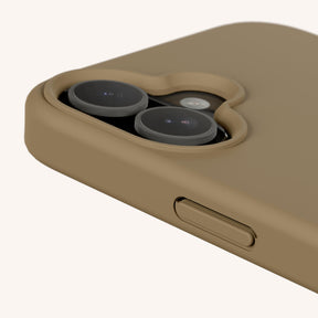 Phone Case with Eyelets in Taupe