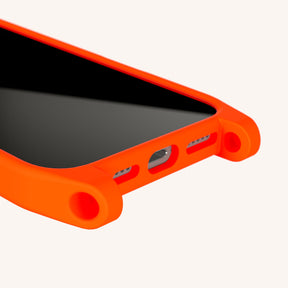 Phone Case with Eyelets in Neon Orange