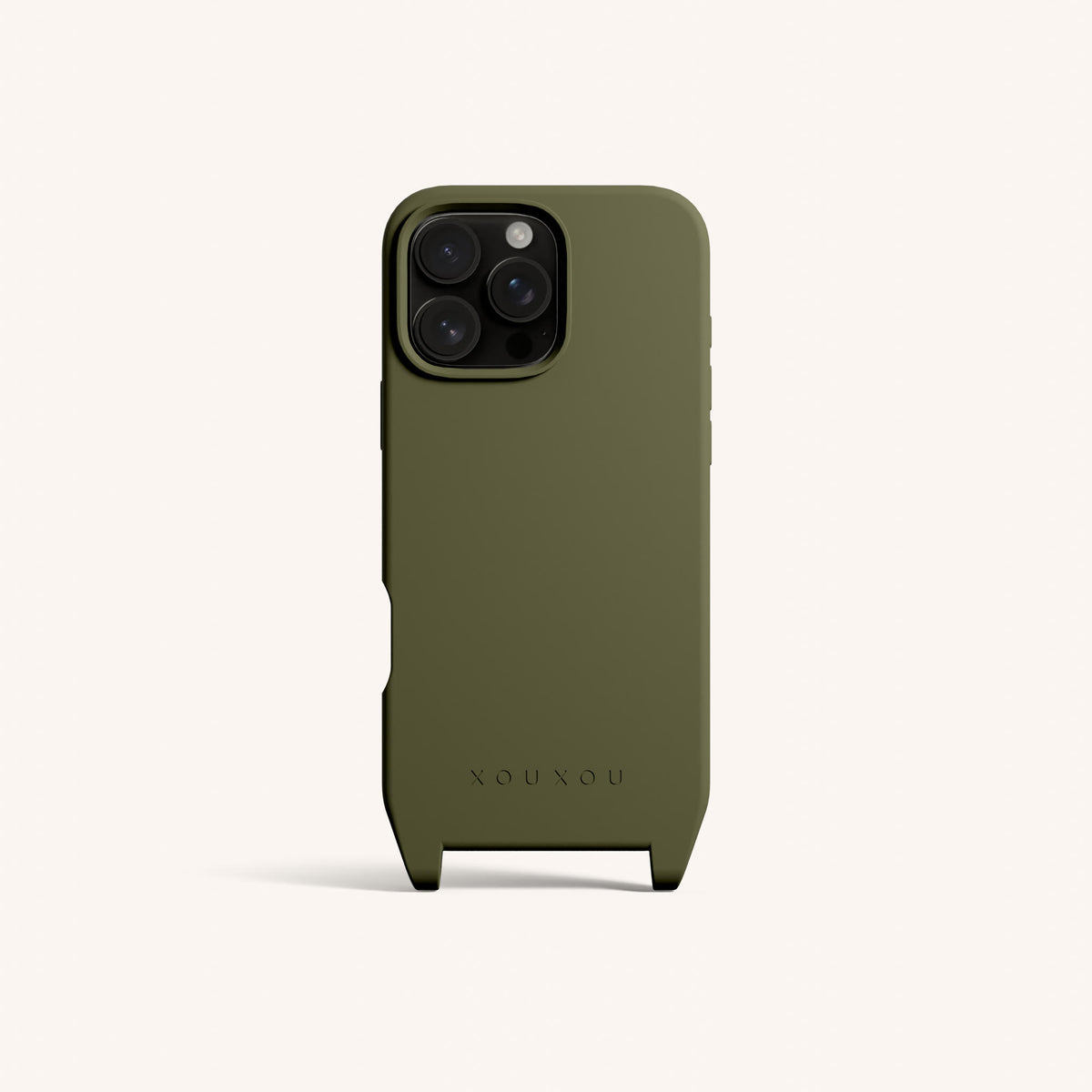 【XOUXOU】iPhone13シリーズ シリコンケース＋ロープ Phone Case with Spiral Rope in Chalk - XOUXOU®