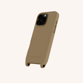 Phone Case with Eyelets in Taupe