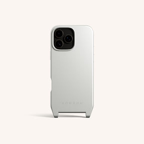 Phone Case with Eyelets in Y2K Silver