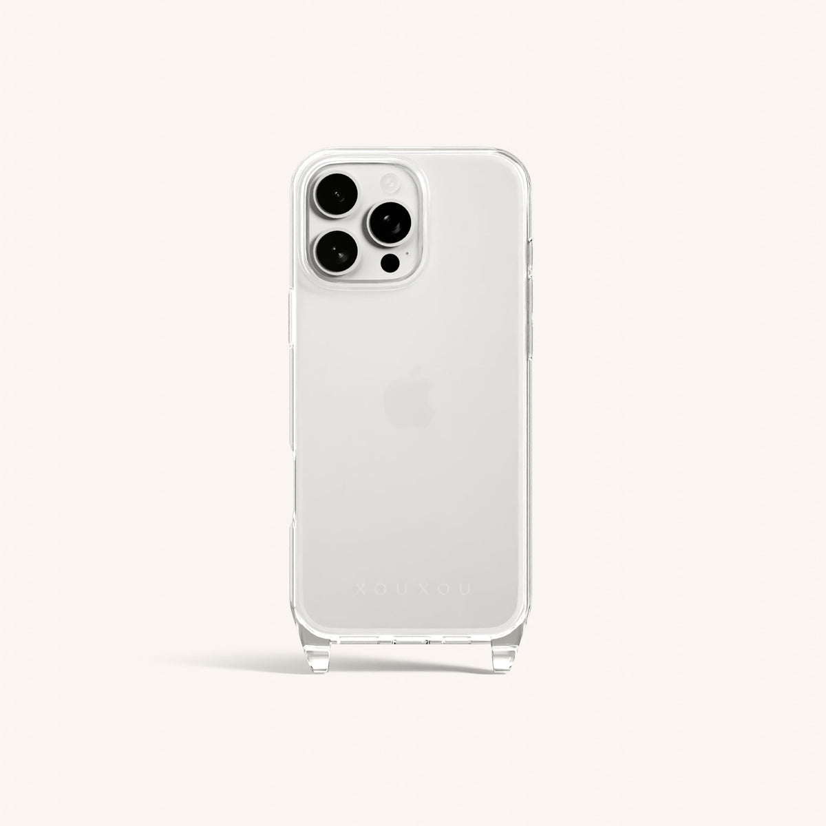 Phone Case with Eyelets for iPhone 16 Pro without MagSafe in Clear Total View | XOUXOU #phone model_iphone 16 pro