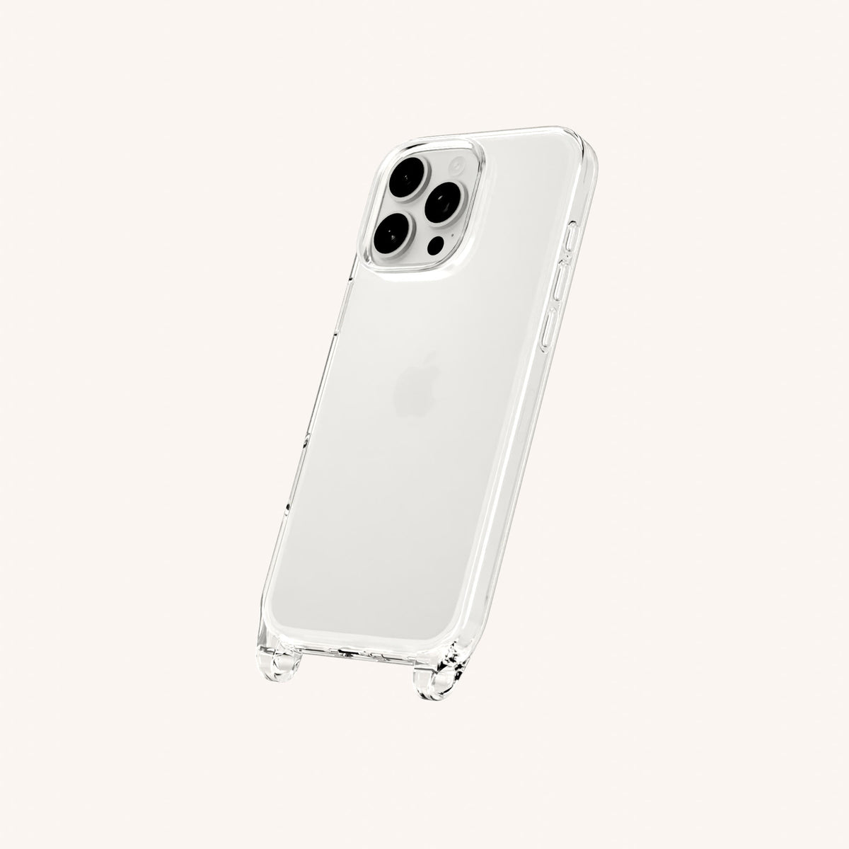 Phone Case with Eyelets for iPhone 16 Pro without MagSafe in Clear | XOUXOU #phone model_iphone 16 pro