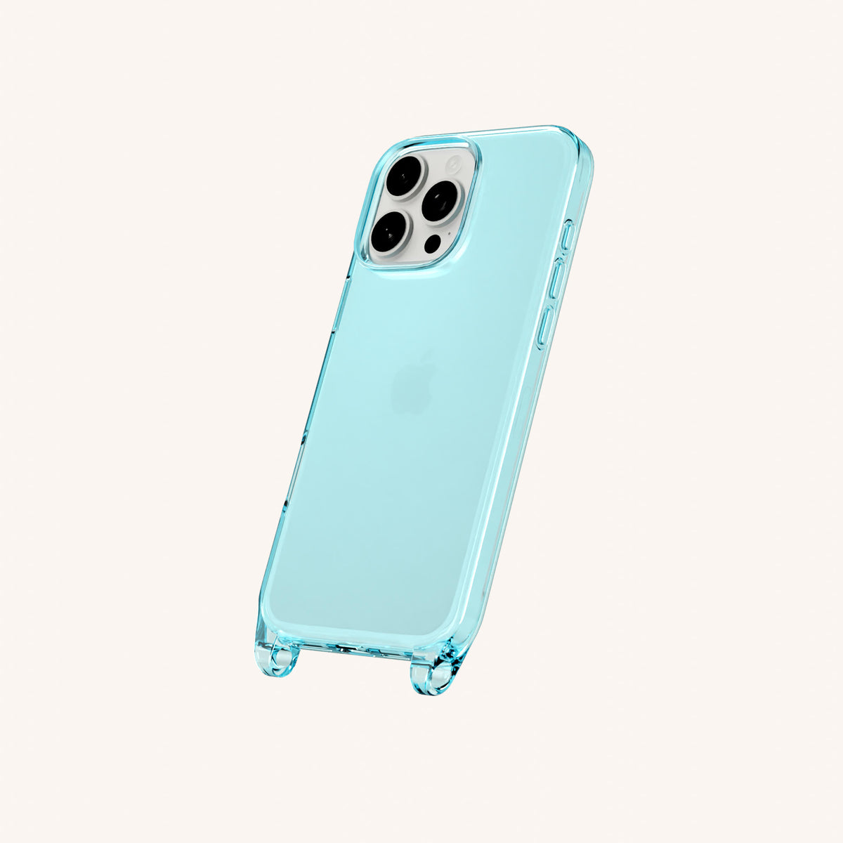 Phone Case with Eyelets for iPhone 16 Pro without MagSafe in Pool Clear | XOUXOU #phone model_iphone 16 pro