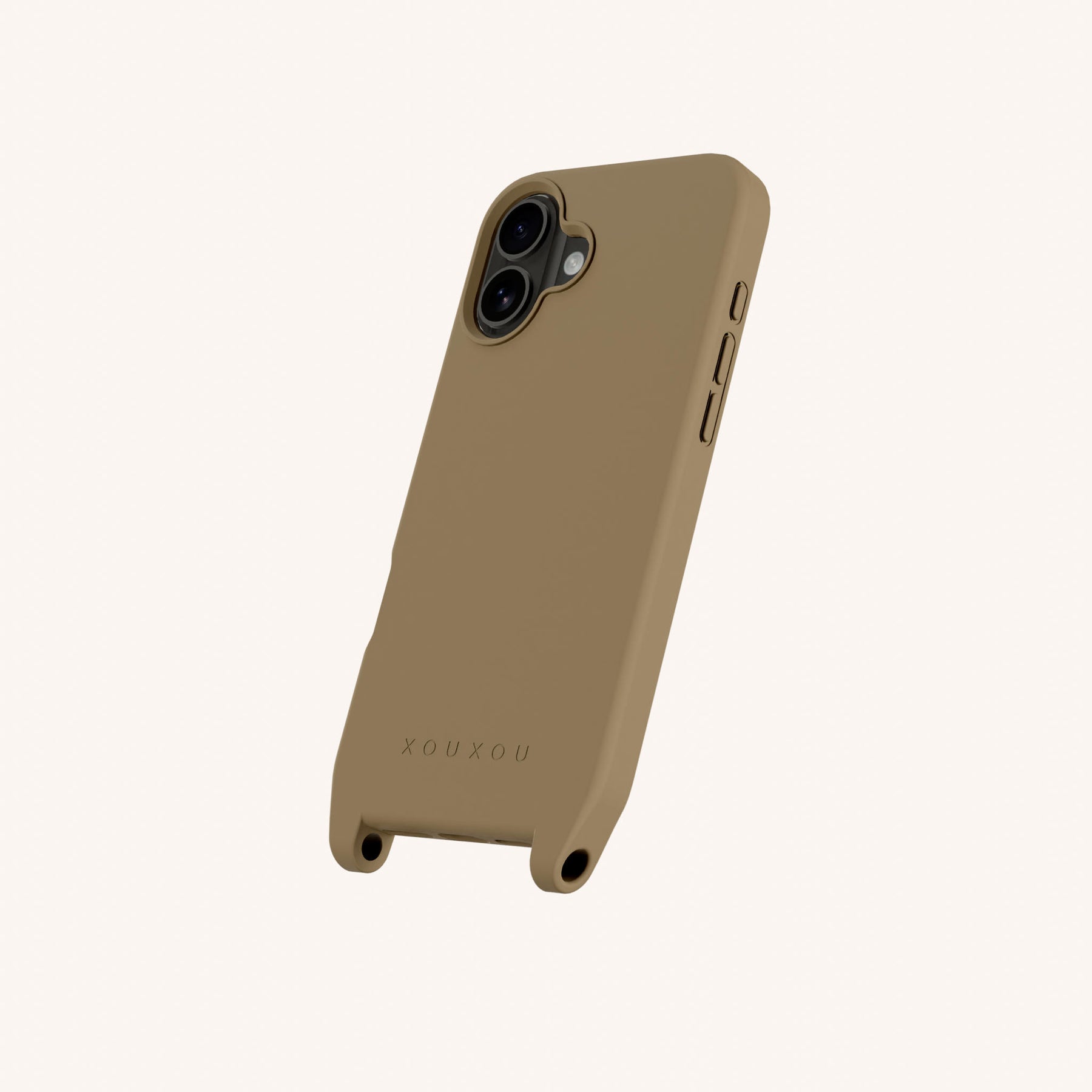 Phone Case with Eyelets in Taupe