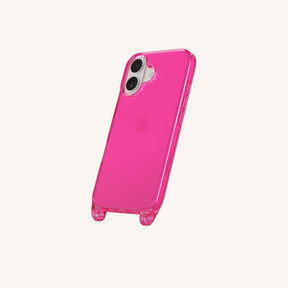 Phone Case with Eyelets in Cyber Pink Clear