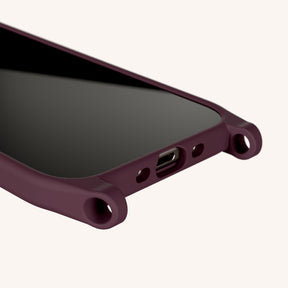 Phone Case with Eyelets in Burgundy